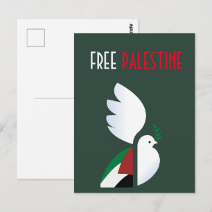 Carte postale Free Palestine - Sensibilisation aux