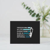 Carte Postale Freediving Is Life Diving (Debout devant)