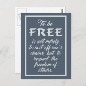 Carte postale Freedom Quote (Devant / Derrière)