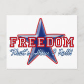 Carte Postale Freedom Star, comment je roule (Devant)