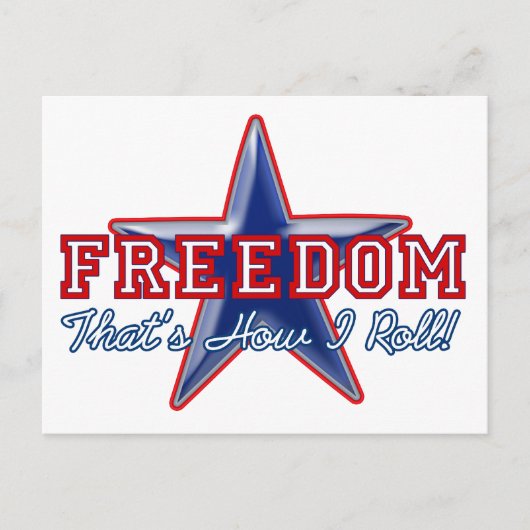 Carte Postale Freedom Star, comment je roule (Devant)