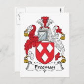 Carte Postale Freeman Family Crest (Devant / Derrière)
