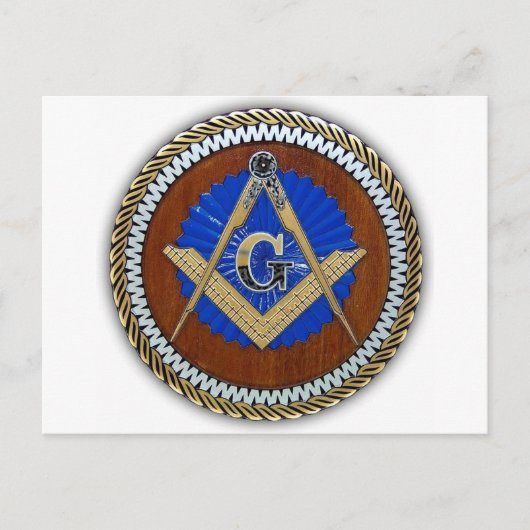Carte Postale freemason NWO conspiracy square & compass (Devant)