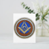 Carte Postale freemason NWO conspiration carré & boussole (Debout devant)