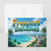 Carte Postale Freeport Bahamas rêve (Devant / Derrière)
