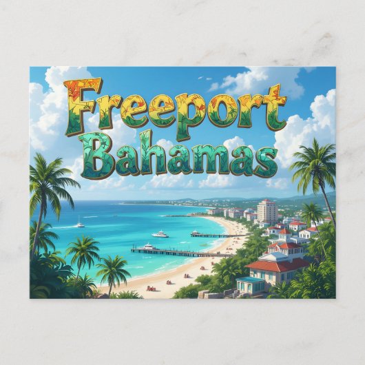 Carte Postale Freeport Bahamas rêve (Devant)
