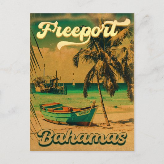 Carte Postale Freeport Bahamas Souvenirs Vintages 80s (Devant)