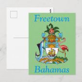 Carte Postale Freetown, Bahamas avec armoiries (Eleuthera) (Devant / Derrière)