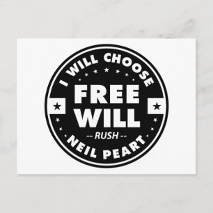 Carte Postale Freewill, citation motivante