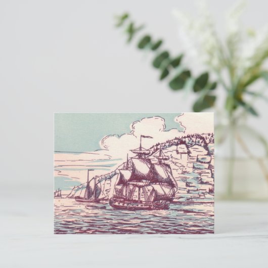 Carte Postale Frégate britannique 1843 (Debout devant)