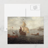 Carte Postale Frégate de galley anglaise Flanquée par l'État ott (Devant / Derrière)
