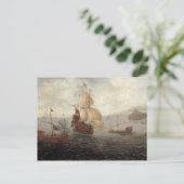 Carte Postale Frégate de galley anglaise Flanquée par l'État ott (Debout devant)