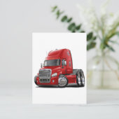 Carte Postale Freightliner Cascadia Red Truck (Debout devant)