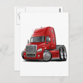 Carte Postale Freightliner Cascadia Red Truck (Devant / Derrière)