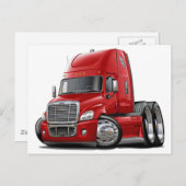 Carte Postale Freightliner Cascadia Red Truck (Devant / Derrière)