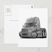 Carte Postale Freightliner Cascadia Silver Truck (Devant / Derrière)