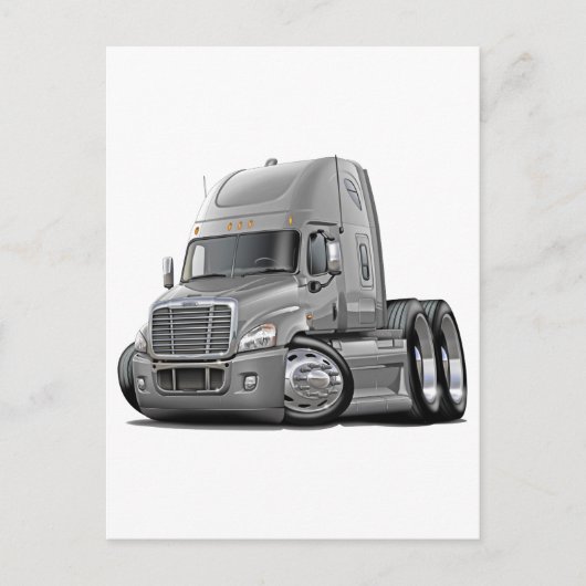 Carte Postale Freightliner Cascadia Silver Truck (Devant)