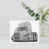 Carte Postale Freightliner Cascadia White Truck (Debout devant)
