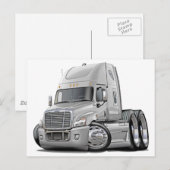 Carte Postale Freightliner Cascadia White Truck (Devant / Derrière)