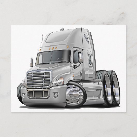 Carte Postale Freightliner Cascadia White Truck (Devant)
