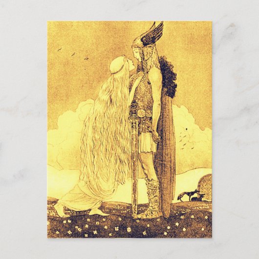 Carte Postale Freja et Svipdag par John Bauer (Devant)