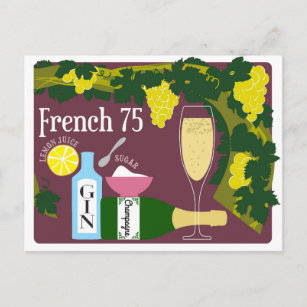 Carte Postale French 75 Champagne Cocktail