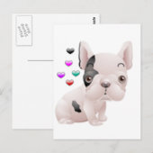 Carte Postale French Bulldog Love (Devant / Derrière)