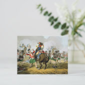 Carte Postale French Cuirassiers at the Battle of Waterloo, Char (Debout devant)
