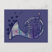 Carte Postale French Horn Love Band (Devant)