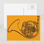 Carte Postale French Horn musique de groupe (Devant / Derrière)
