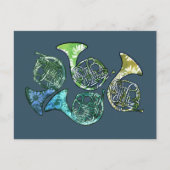 Carte Postale French Horns Daisy Classe de groupe (Devant)