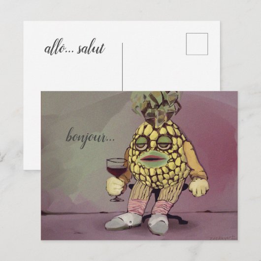 Carte Postale french pineapple (Devant / Derrière)