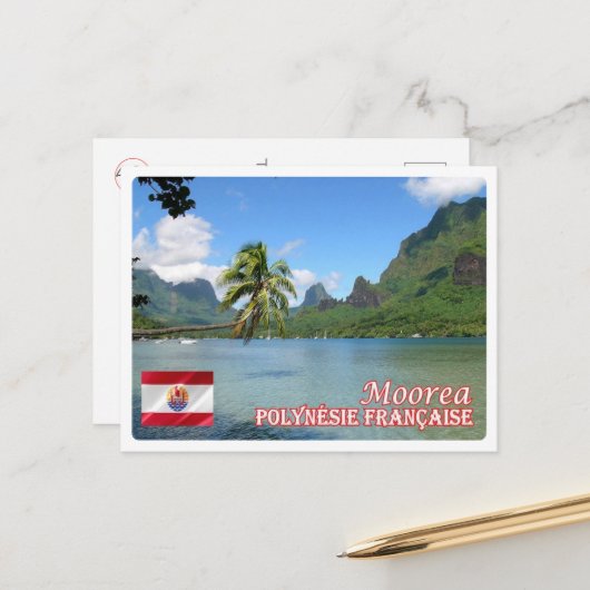 Carte Postale French Polynesia (Devant/Arrière en situation)