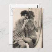 Carte Postale French Risqué photo Vintage (Devant / Derrière)