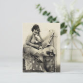 Carte Postale French Risqué photo Vintage (Debout devant)