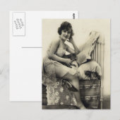 Carte Postale French Risqué photo Vintage (Devant / Derrière)