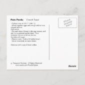 Carte Postale French toast (Dos)