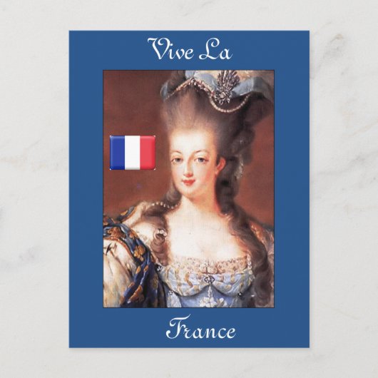 Carte postale French Vive La France Marie Antoinet (Devant)