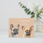 Carte Postale Frenchie Dogs Pensez à vous (Debout devant)