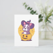 Carte Postale Frenchie Halloween (Debout devant)