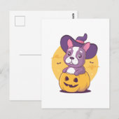 Carte Postale Frenchie Halloween (Devant / Derrière)