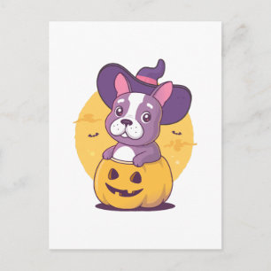 Carte Postale Frenchie Halloween