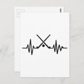 Carte Postale Fréquence de hockey sur gazon (Devant / Derrière)