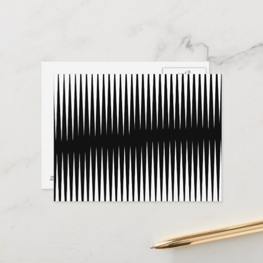 Carte Postale Fréquence noir-n-blanc (Devant/Arrière en situation)