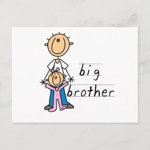 Carte Postale Frère avec des T-shirts et des cadeaux de soeur de