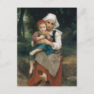 Carte Postale Frère Breton et soeur - William Bouguereau