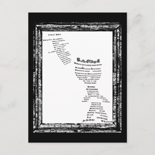 Carte Postale Frère de la colère et de la confusion (Devant)