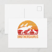 Carte Postale Frère Dinosaure 5 Cadeau Drôle pour Enfants Grand  (Devant / Derrière)