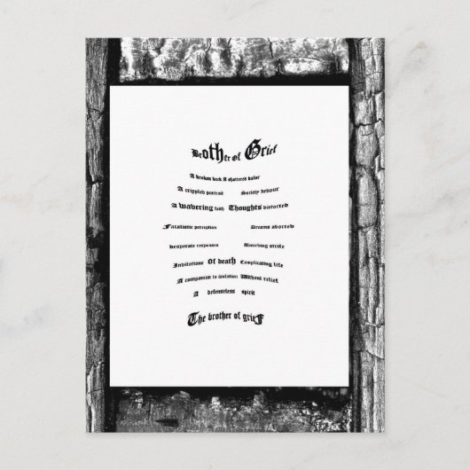 Carte Postale Frère du deuil (Devant)