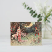 Carte Postale Frère et soeur Grimm - Conte de fées Warwick Goble (Debout devant)